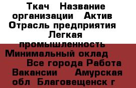 Ткач › Название организации ­ Актив › Отрасль предприятия ­ Легкая промышленность › Минимальный оклад ­ 35 000 - Все города Работа » Вакансии   . Амурская обл.,Благовещенск г.